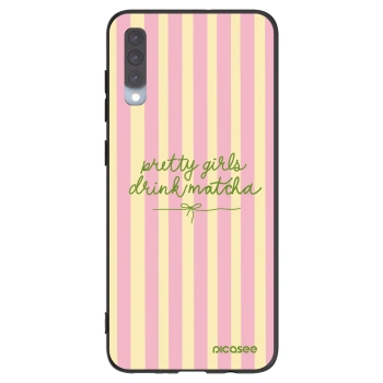 Picasee crna silikonska maskica za Samsung Galaxy A70 A705F - Pretty matcha
