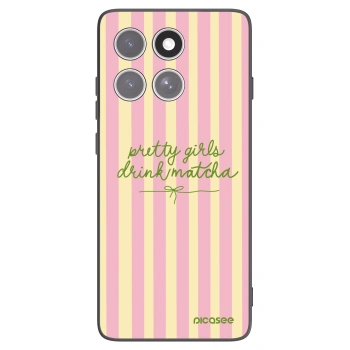 Picasee crna silikonska maskica za Motorola Edge 60 Pro - Pretty matcha