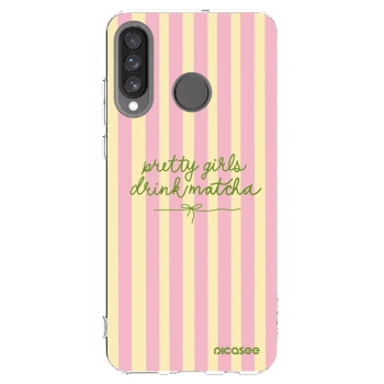 Picasee silikonska prozirna maskica za Huawei P30 Lite - Pretty matcha