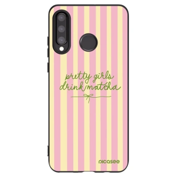 Picasee crna silikonska maskica za Huawei P30 Lite - Pretty matcha