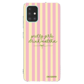 Picasee silikonska prozirna maskica za Samsung Galaxy A51 A515F - Pretty matcha