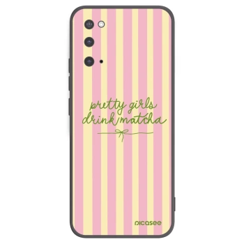Picasee crna silikonska maskica za Samsung Galaxy S20 G980F - Pretty matcha