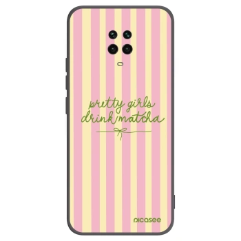 Picasee crna silikonska maskica za Xiaomi Redmi Note 9 Pro - Pretty matcha