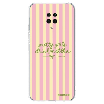 Picasee silikonska prozirna maskica za Xiaomi Redmi Note 9S - Pretty matcha