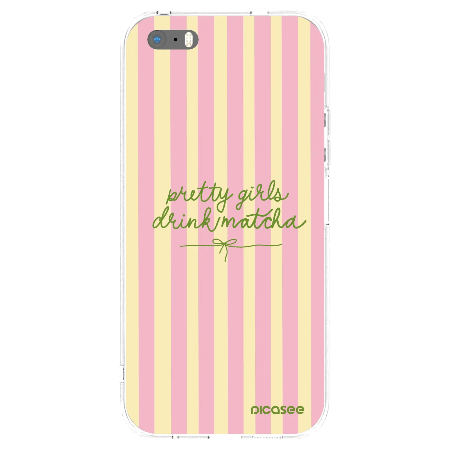 Picasee silikonska prozirna maskica za Apple iPhone 5/5S/SE - Pretty matcha