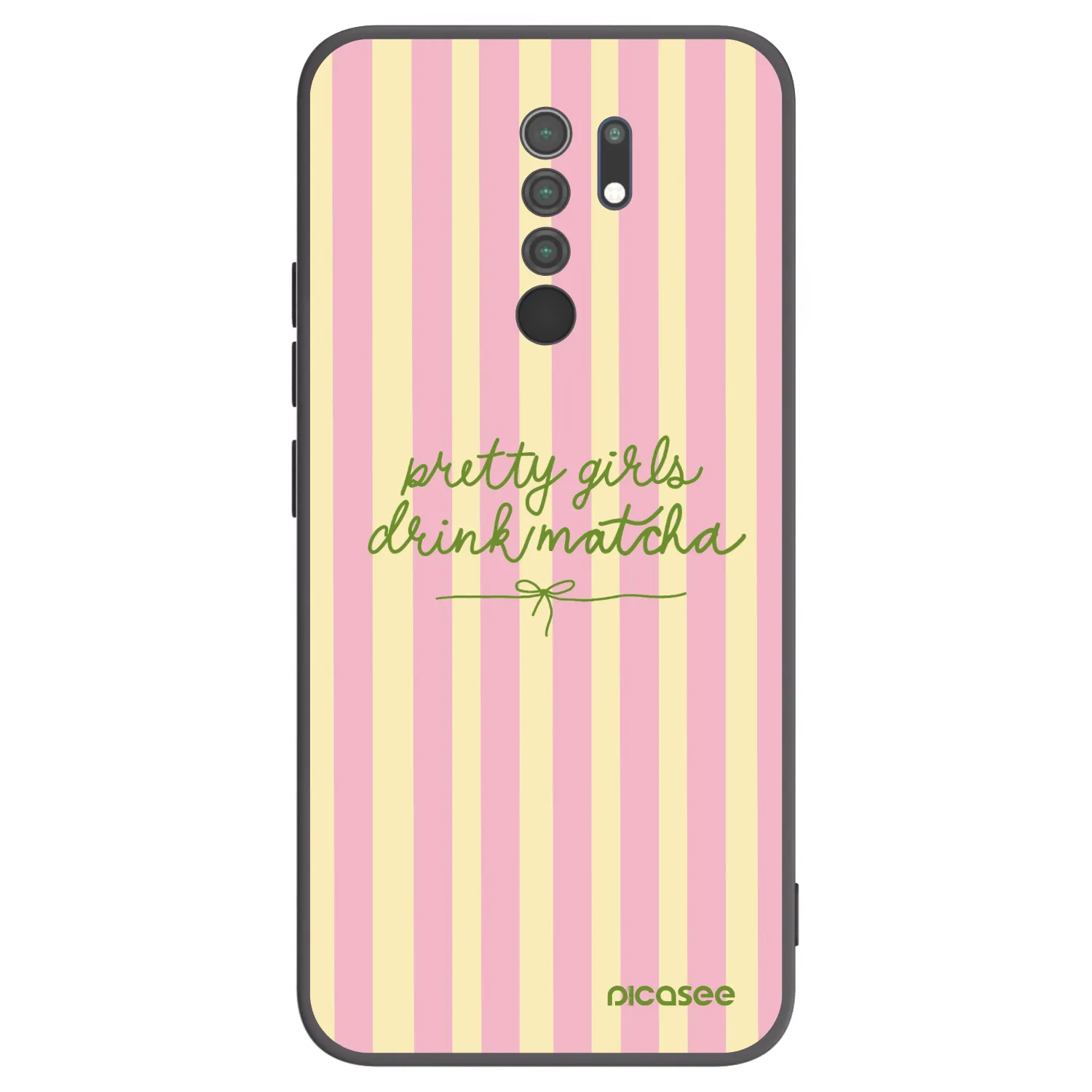 Picasee crna silikonska maskica za Xiaomi Redmi 9 - Pretty matcha