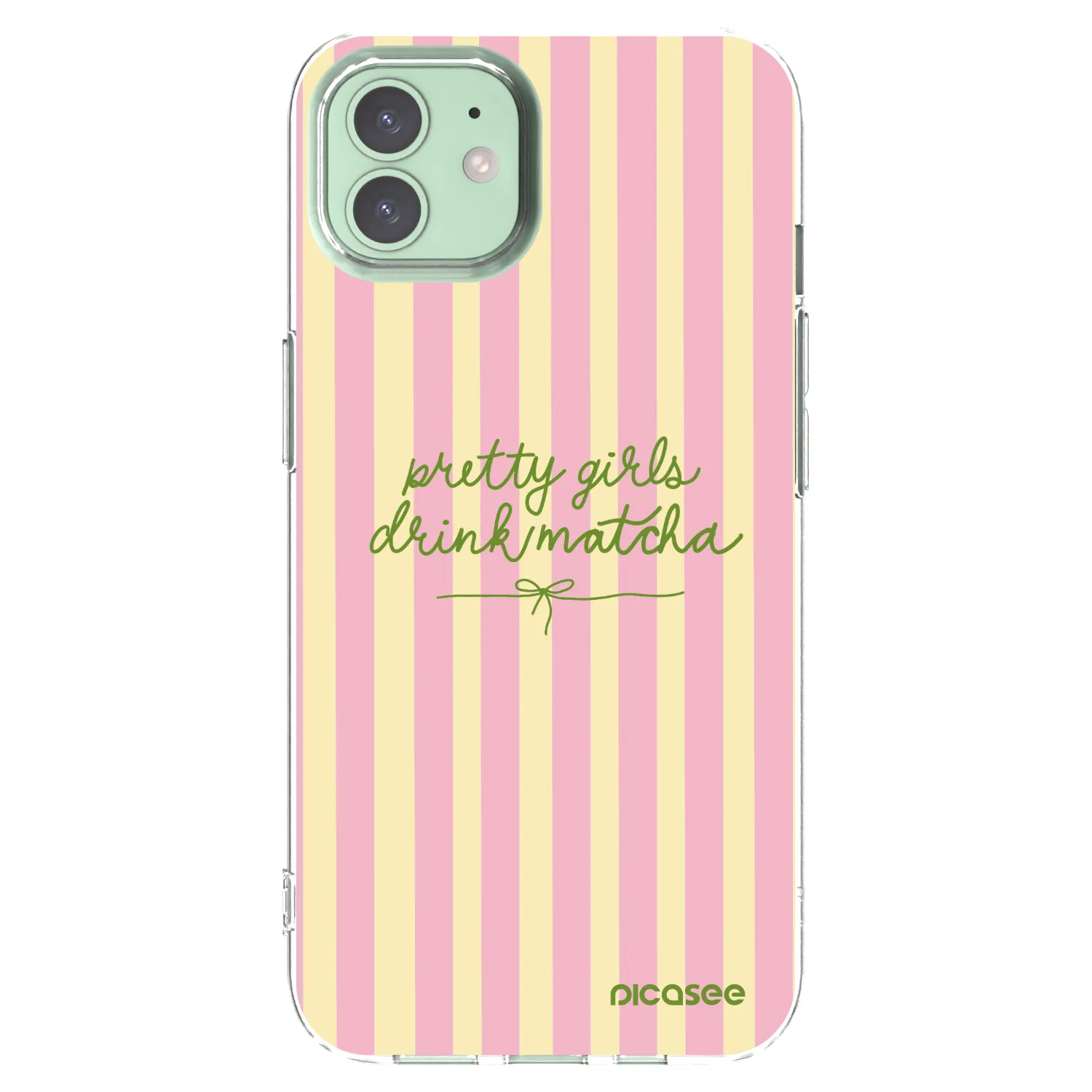 Picasee silikonska prozirna maskica za Apple iPhone 12 Pro - Pretty matcha