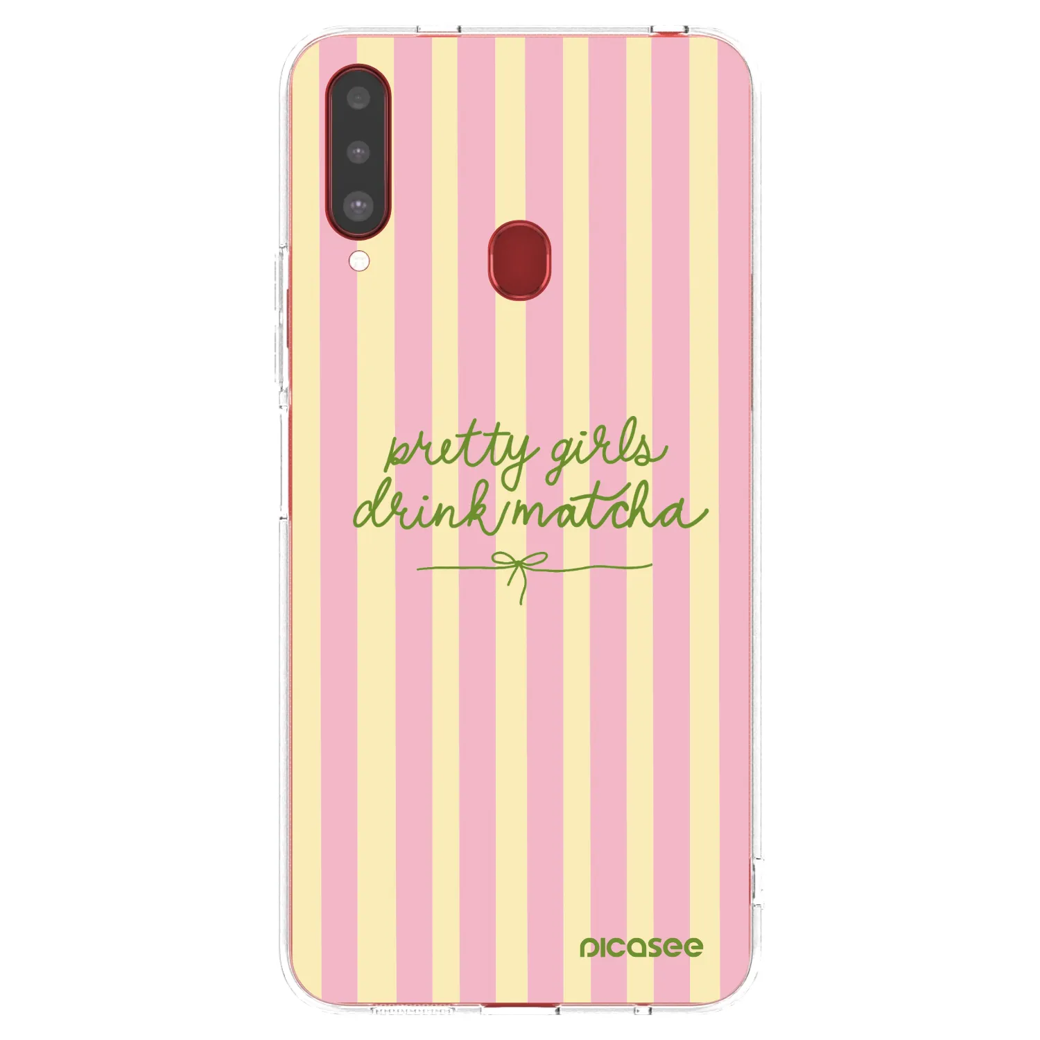 Picasee silikonska prozirna maskica za Samsung Galaxy A20s - Pretty matcha