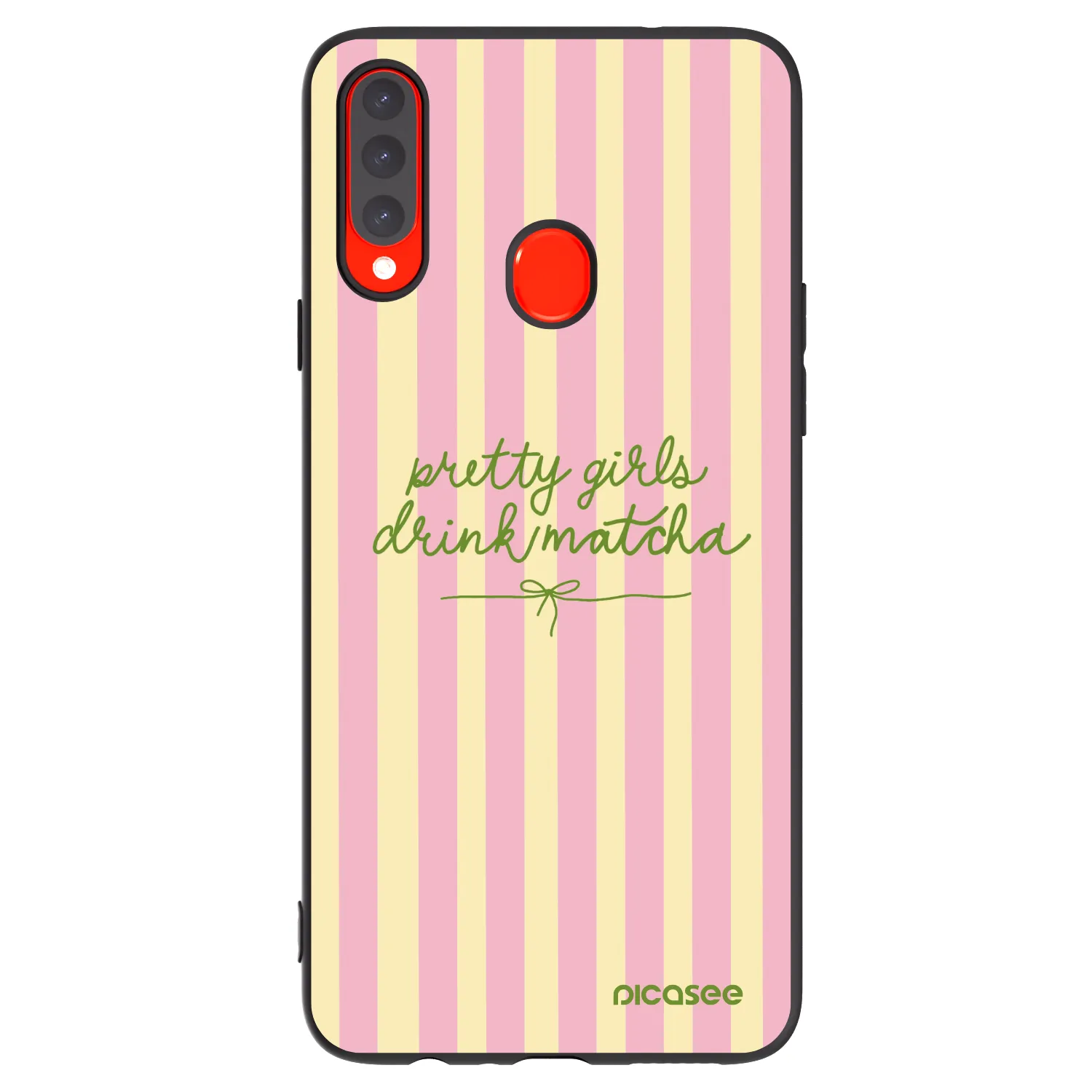 Picasee crna silikonska maskica za Samsung Galaxy A20s - Pretty matcha