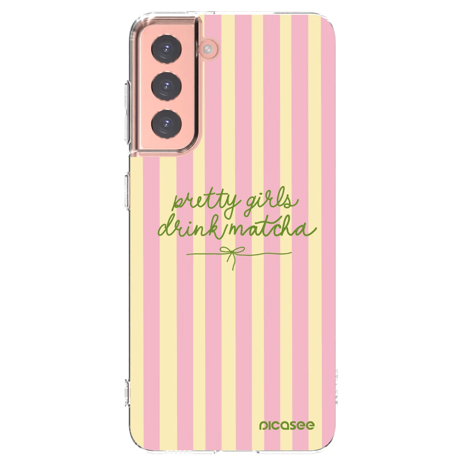 Picasee silikonska prozirna maskica za Samsung Galaxy S21 5G G991B - Pretty matcha