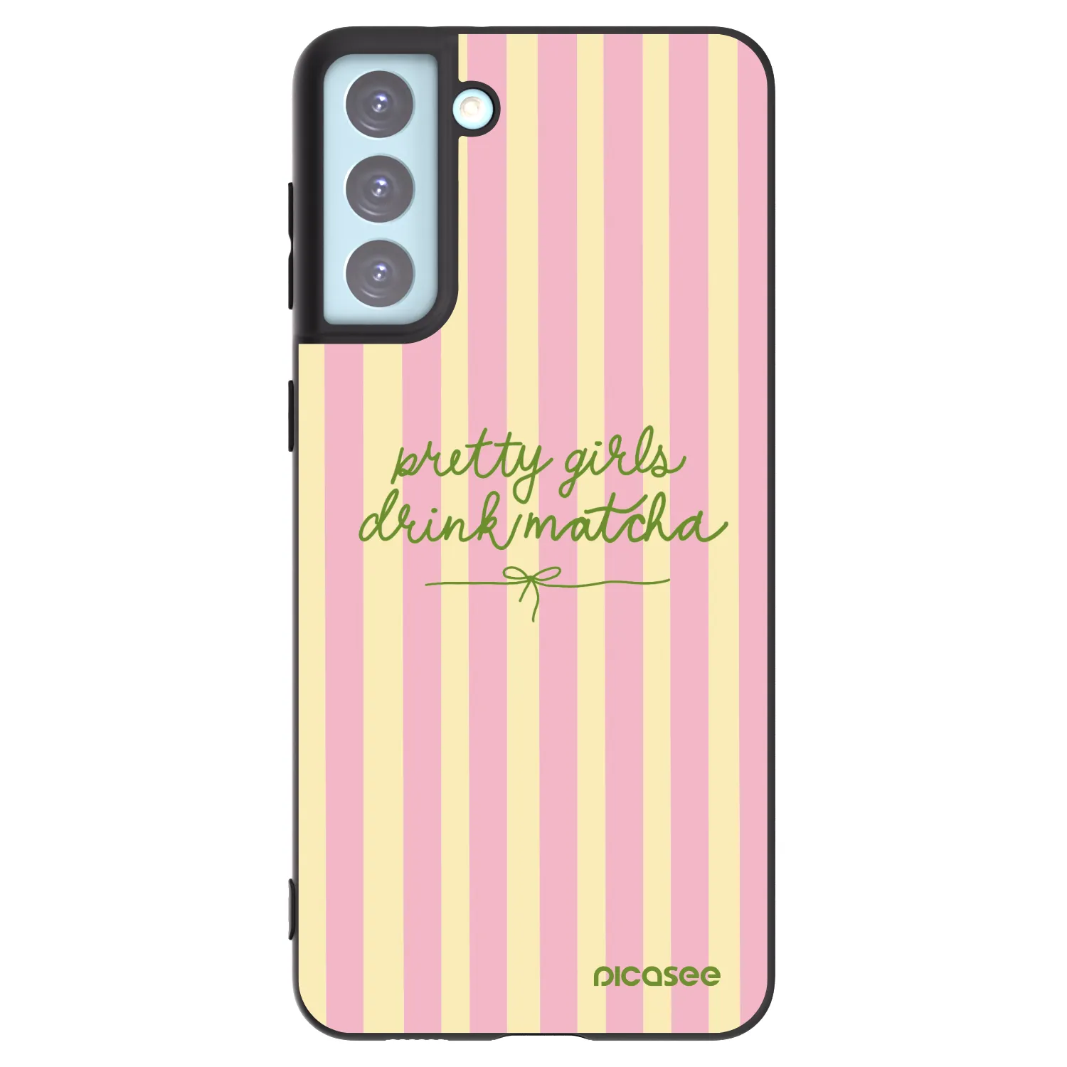 Picasee crna silikonska maskica za Samsung Galaxy S21+ 5G G996F - Pretty matcha