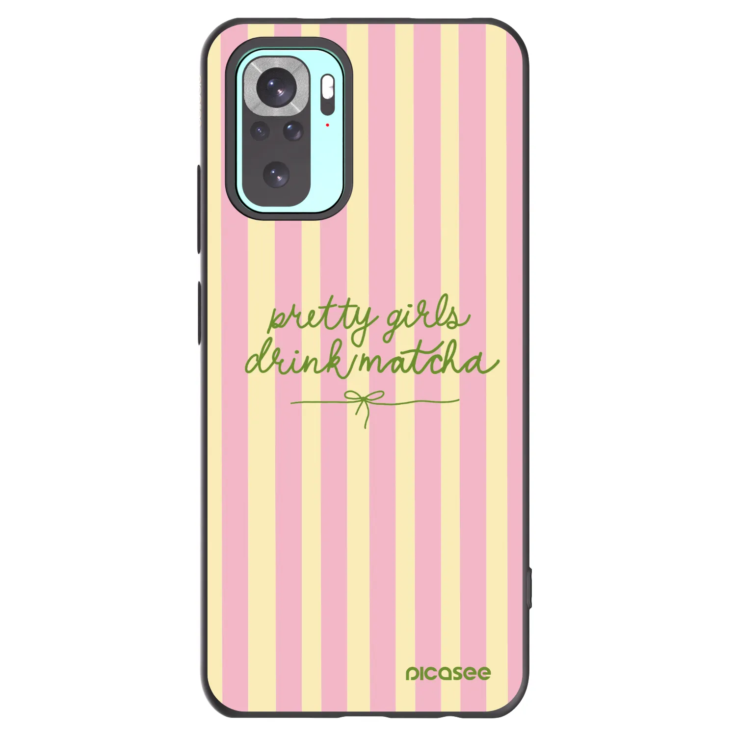 Picasee crna silikonska maskica za Xiaomi Redmi Note 10 Pro - Pretty matcha