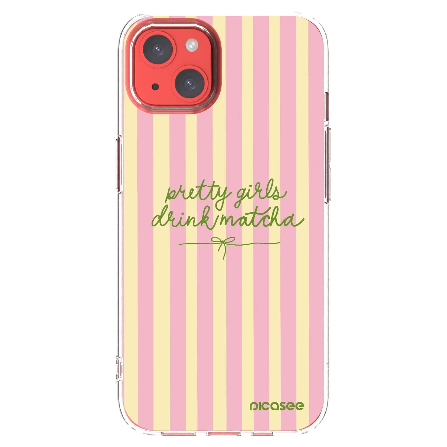 Picasee silikonska prozirna maskica za Apple iPhone 13 - Pretty matcha