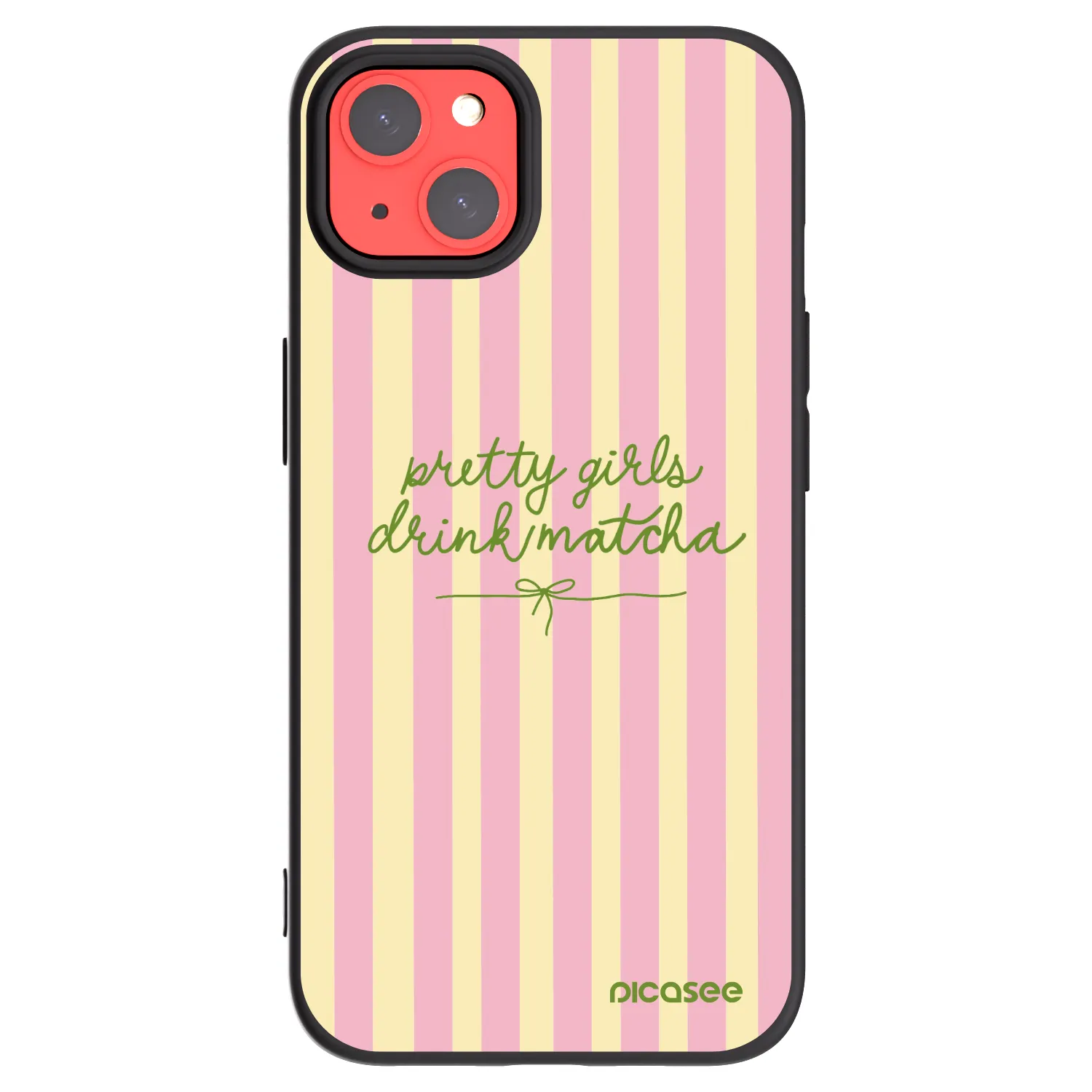 Picasee crna silikonska maskica za Apple iPhone 13 - Pretty matcha