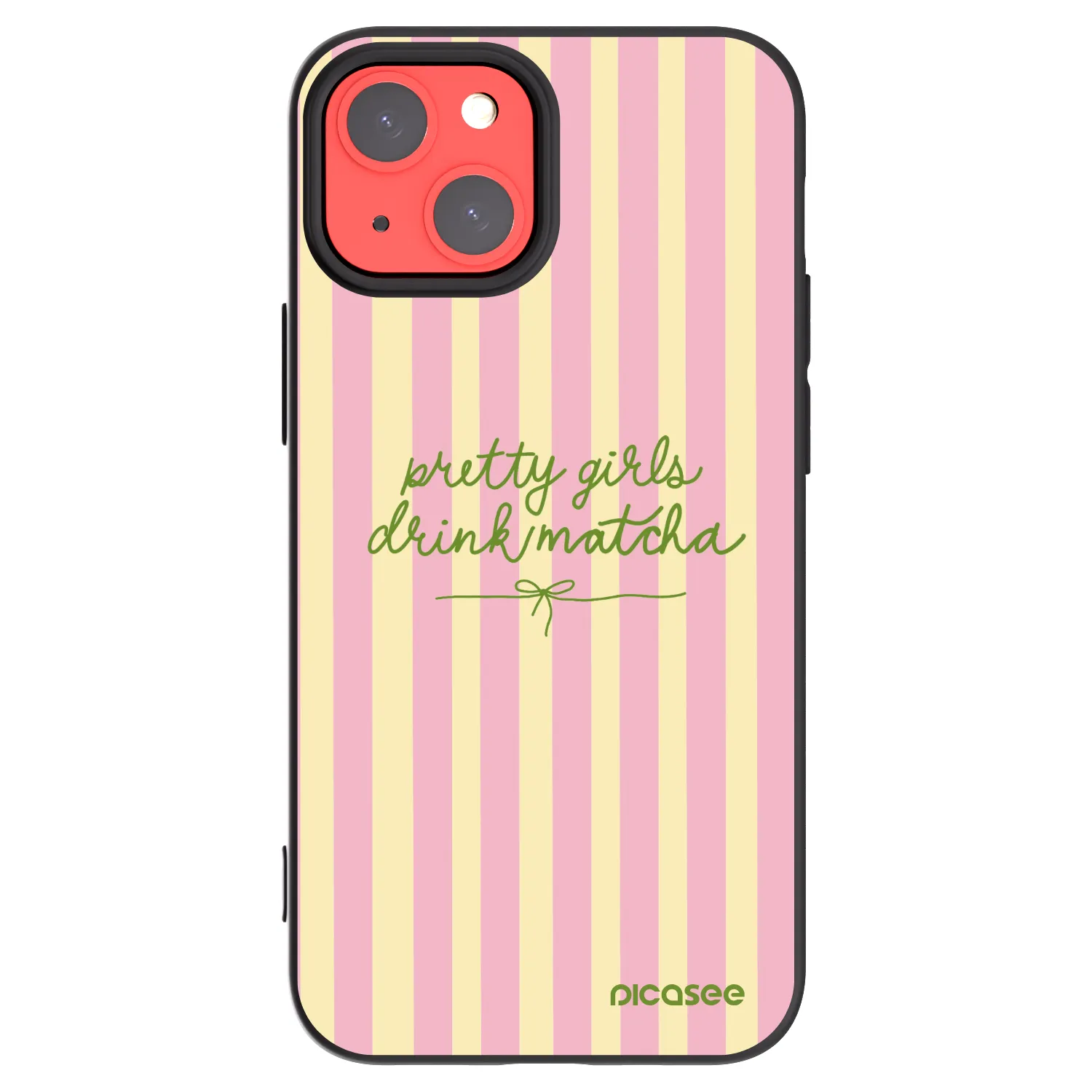 Picasee crna silikonska maskica za Apple iPhone 13 mini - Pretty matcha
