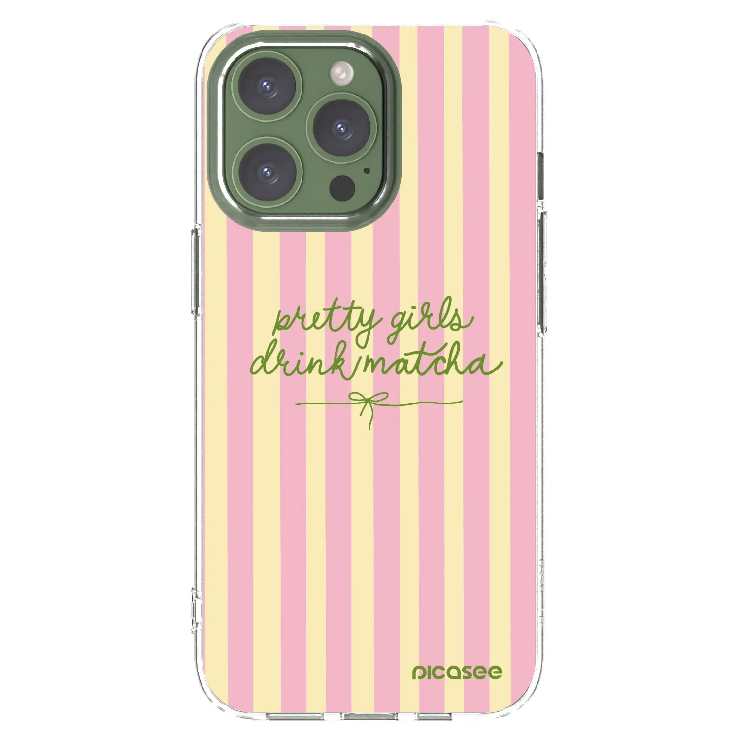 Picasee silikonska prozirna maskica za Apple iPhone 13 Pro - Pretty matcha