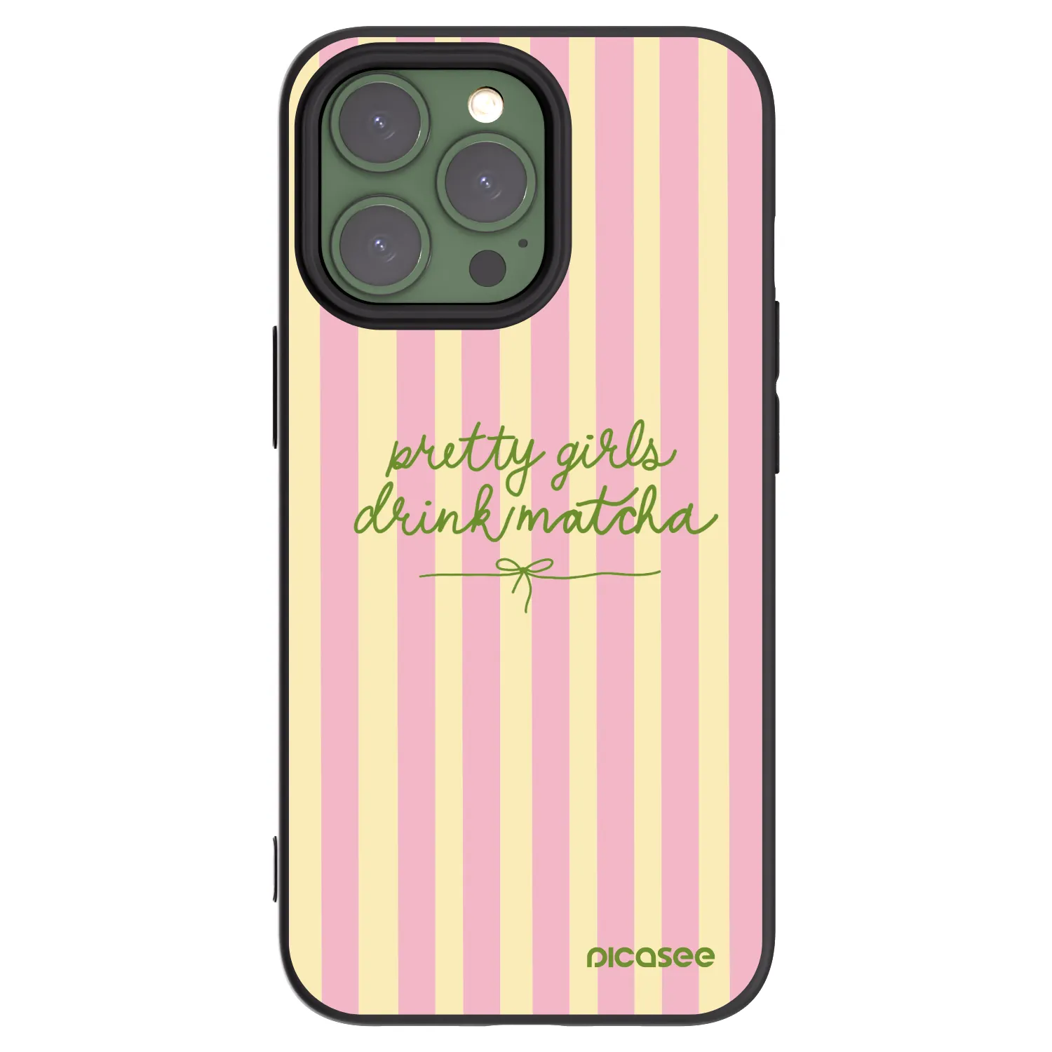 Picasee crna silikonska maskica za Apple iPhone 13 Pro - Pretty matcha