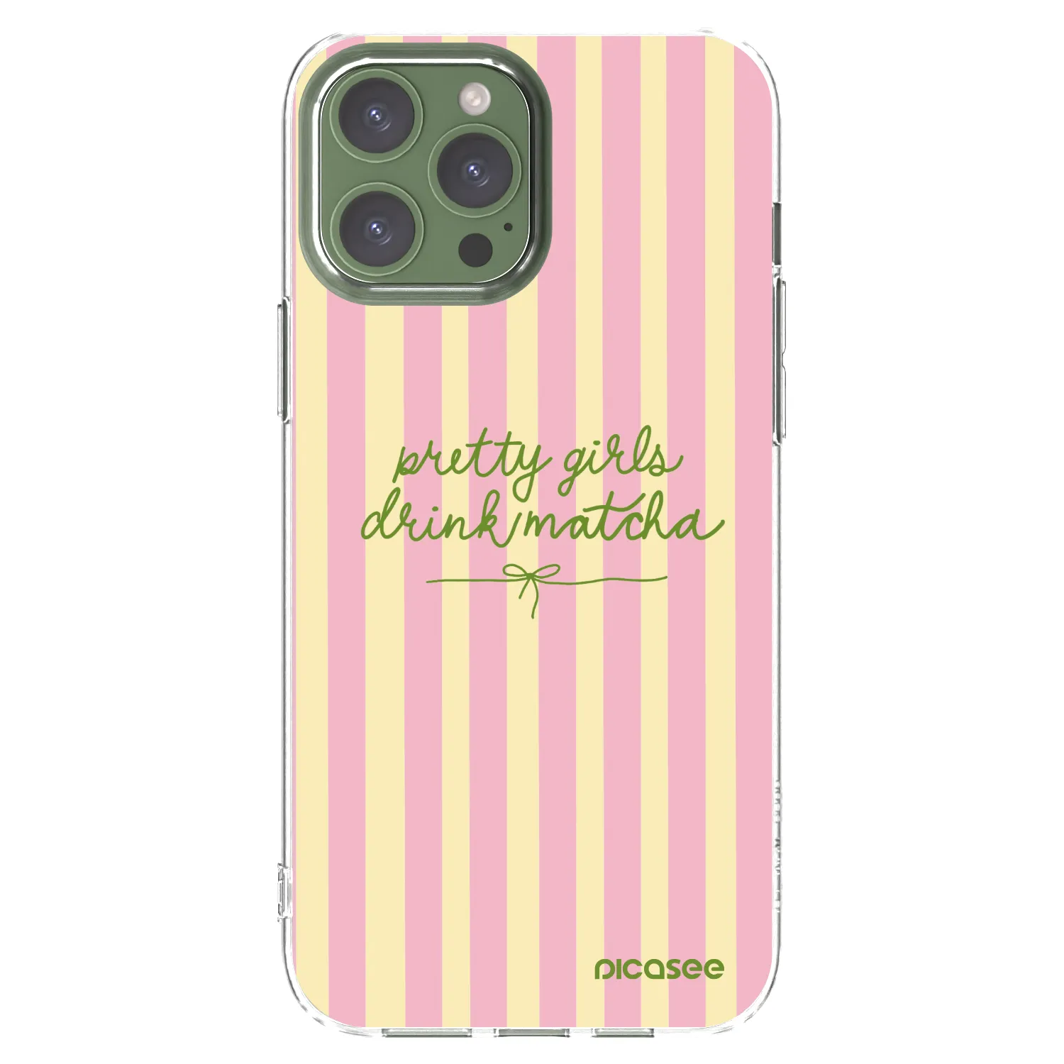 Picasee silikonska prozirna maskica za Apple iPhone 13 Pro Max - Pretty matcha