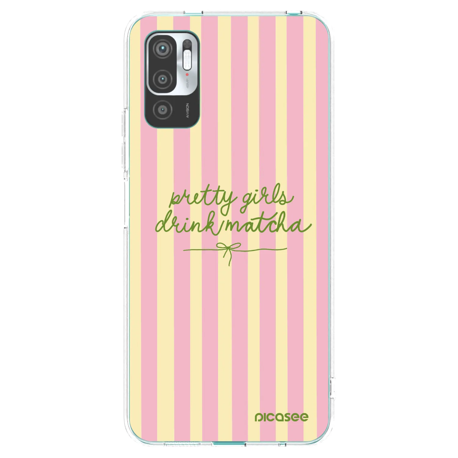 Picasee silikonska prozirna maskica za Xiaomi Redmi Note 10 5G - Pretty matcha