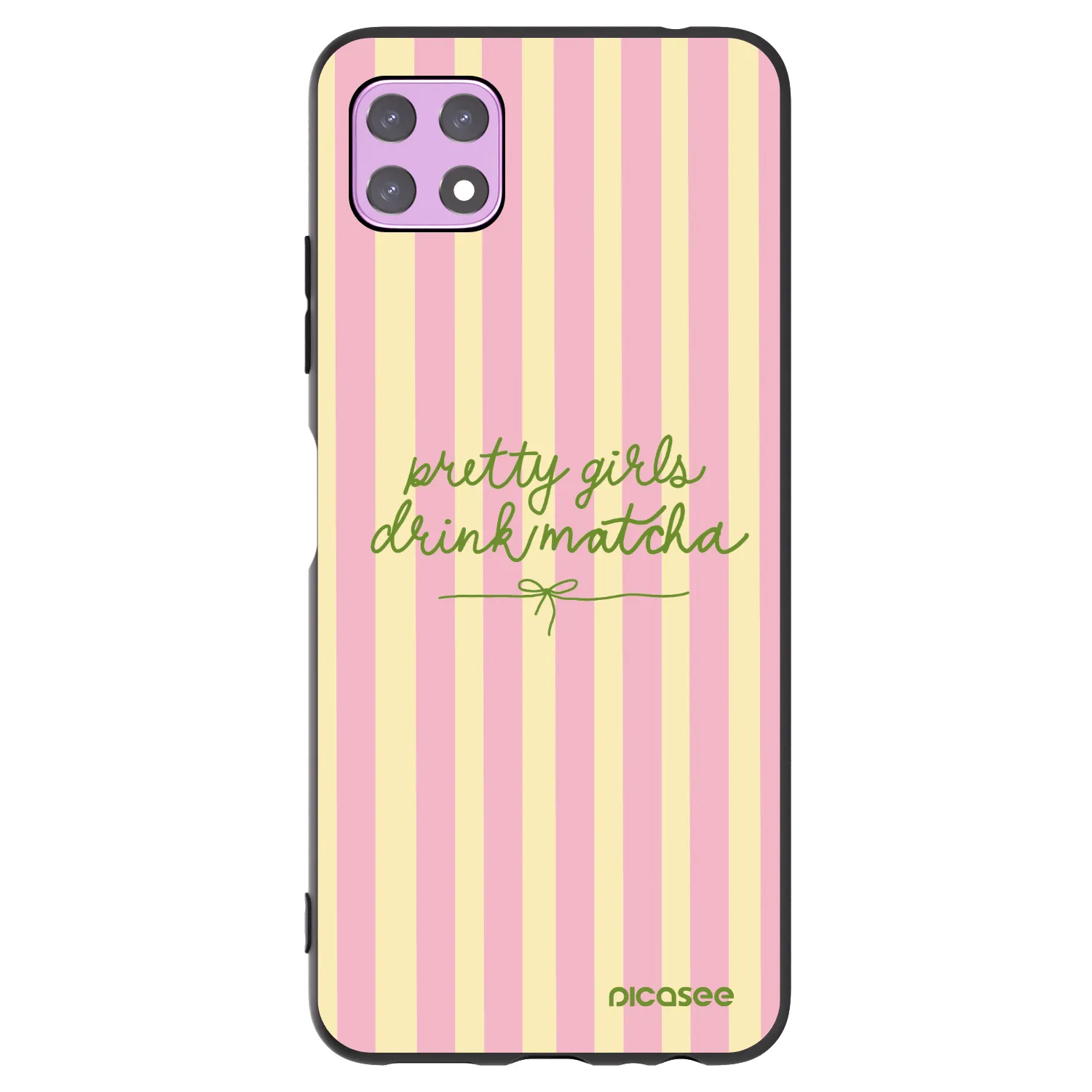 Picasee crna silikonska maskica za Samsung Galaxy A22 A226B 5G - Pretty matcha