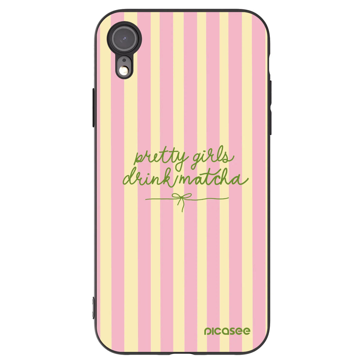 Picasee crna silikonska maskica za Apple iPhone XR - Pretty matcha