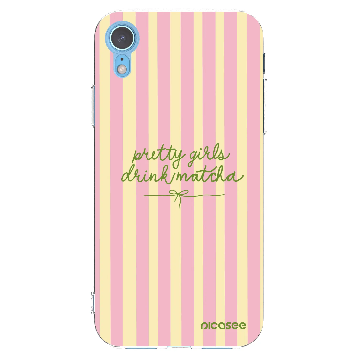Picasee silikonska prozirna maskica za Apple iPhone XR - Pretty matcha