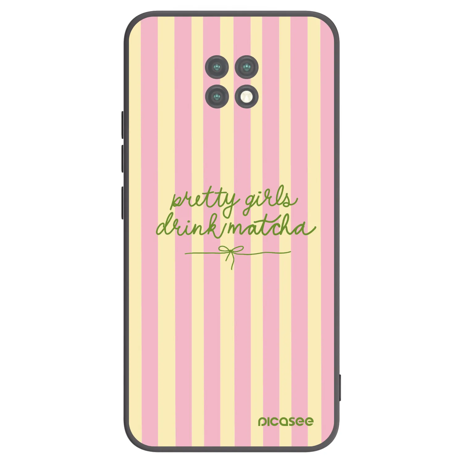 Picasee crna silikonska maskica za Xiaomi Redmi Note 9T - Pretty matcha