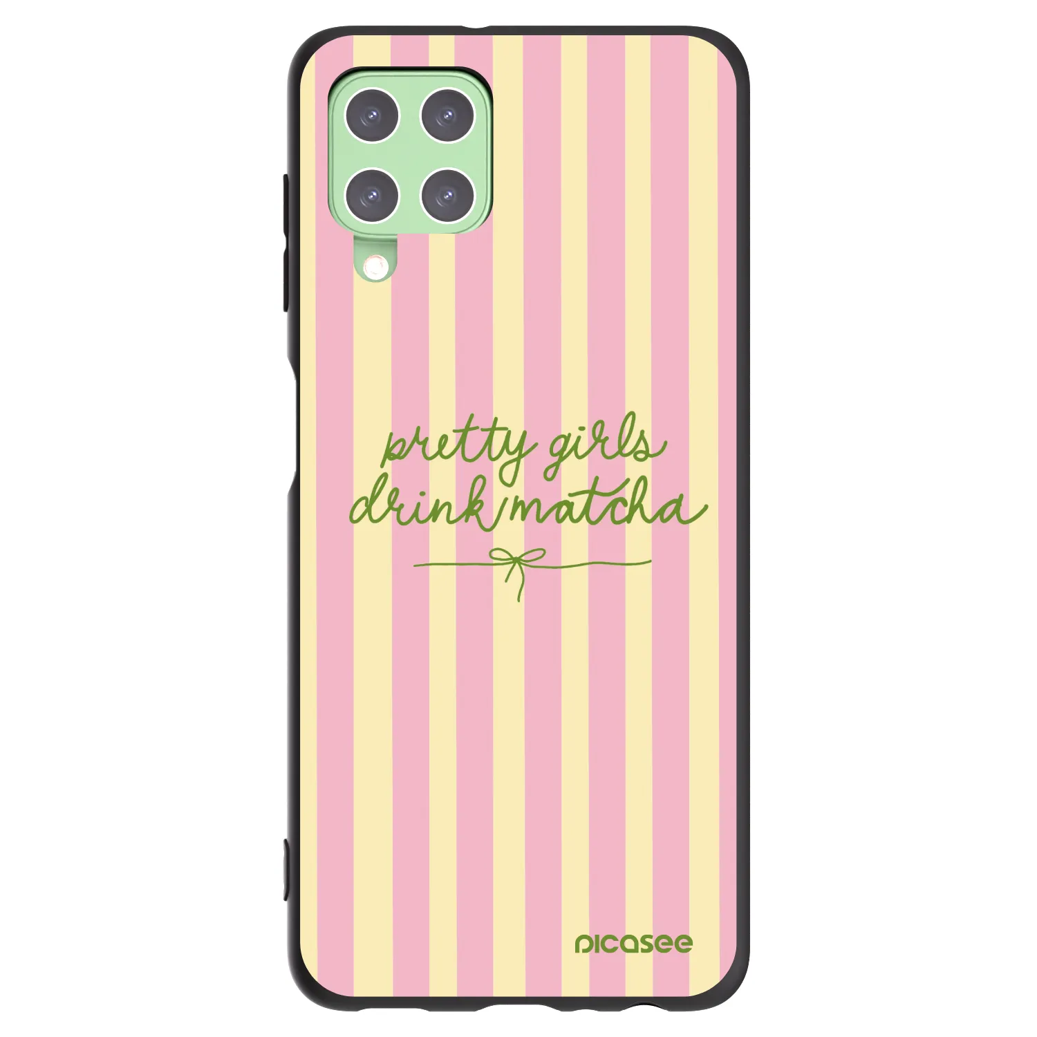 Picasee crna silikonska maskica za Samsung Galaxy A22 A225F 4G - Pretty matcha