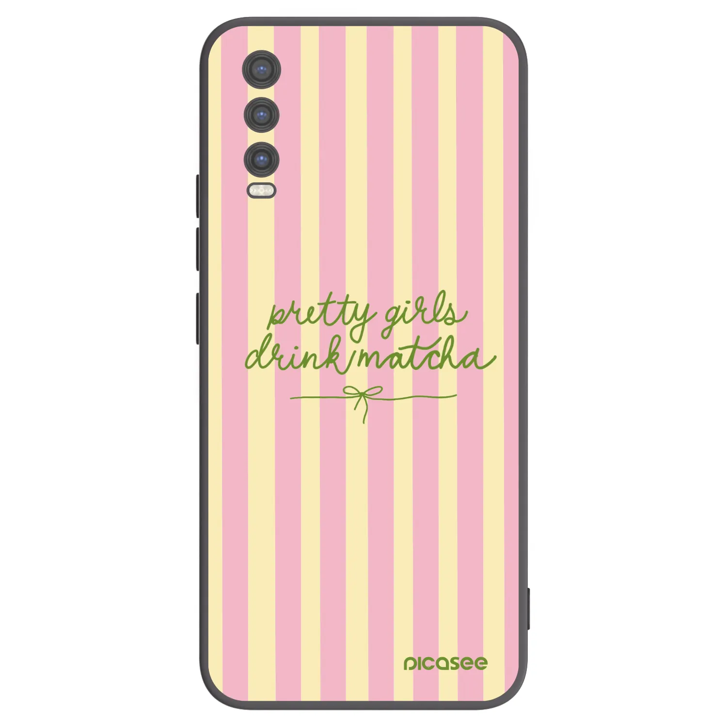 Picasee crna silikonska maskica za Vivo Y20s - Pretty matcha