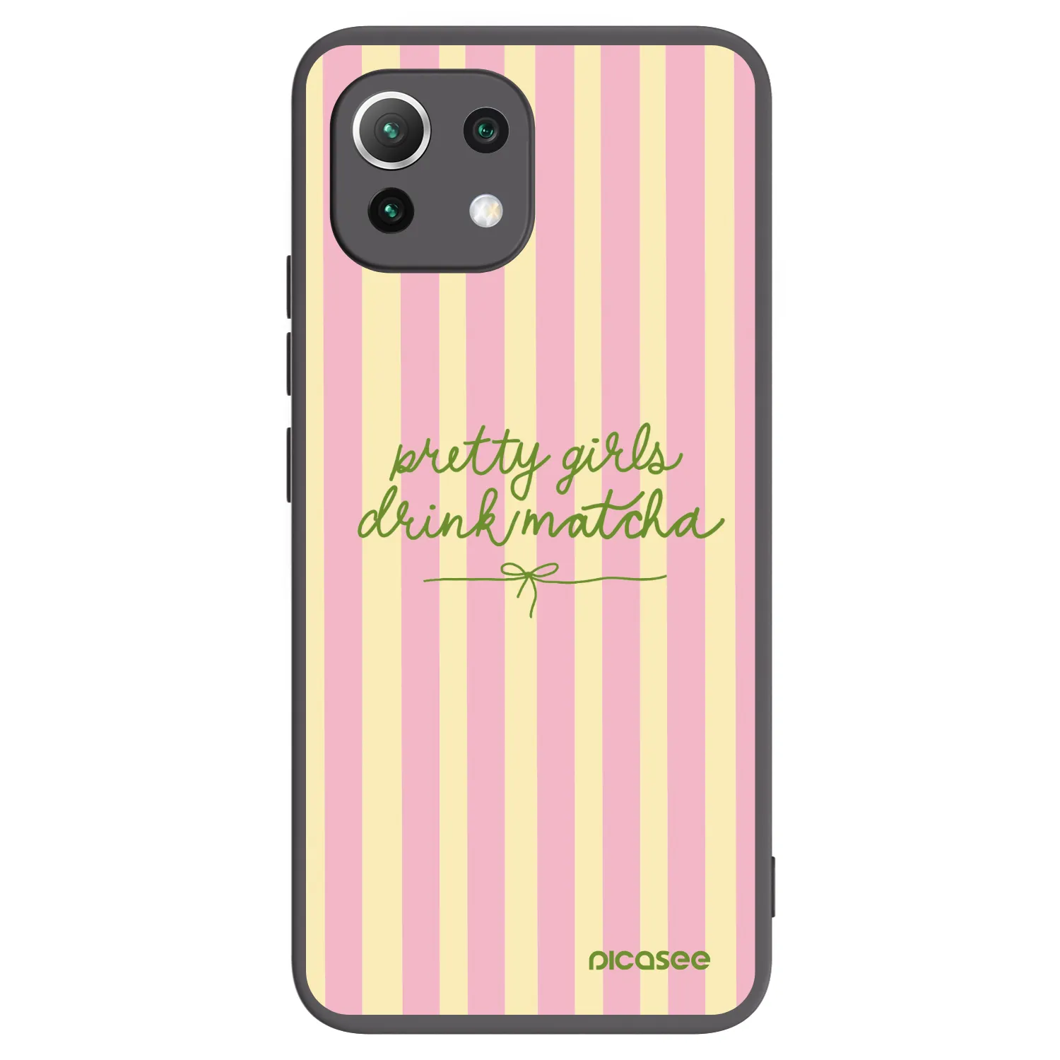 Picasee crna silikonska maskica za Xiaomi 11 Lite 5G NE - Pretty matcha