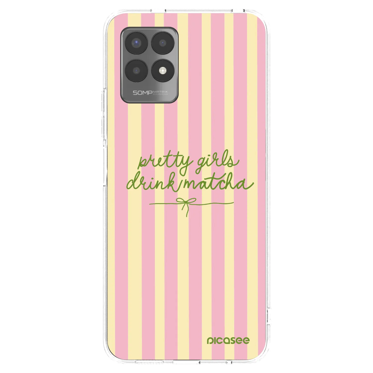 Picasee silikonska prozirna maskica za Realme 8i - Pretty matcha