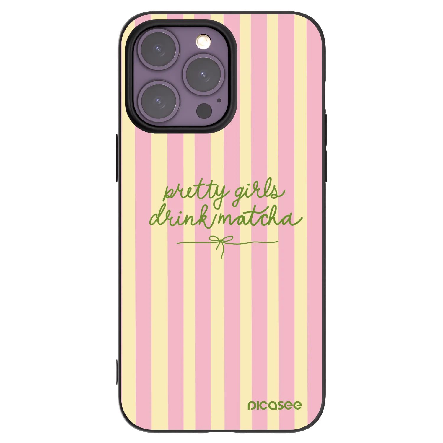 Picasee crna silikonska maskica za Apple iPhone 14 Pro Max - Pretty matcha