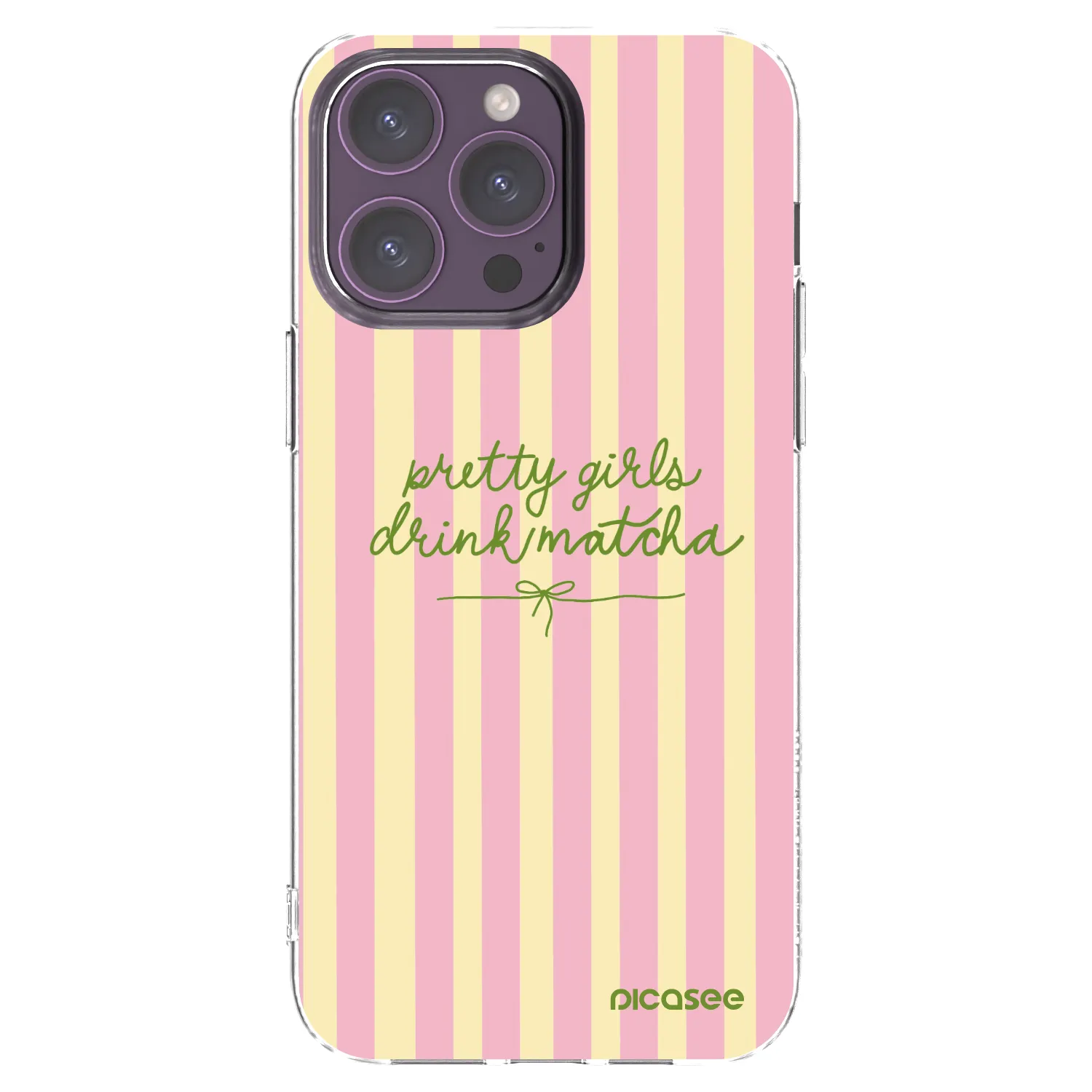 Picasee silikonska prozirna maskica za Apple iPhone 14 Pro Max - Pretty matcha
