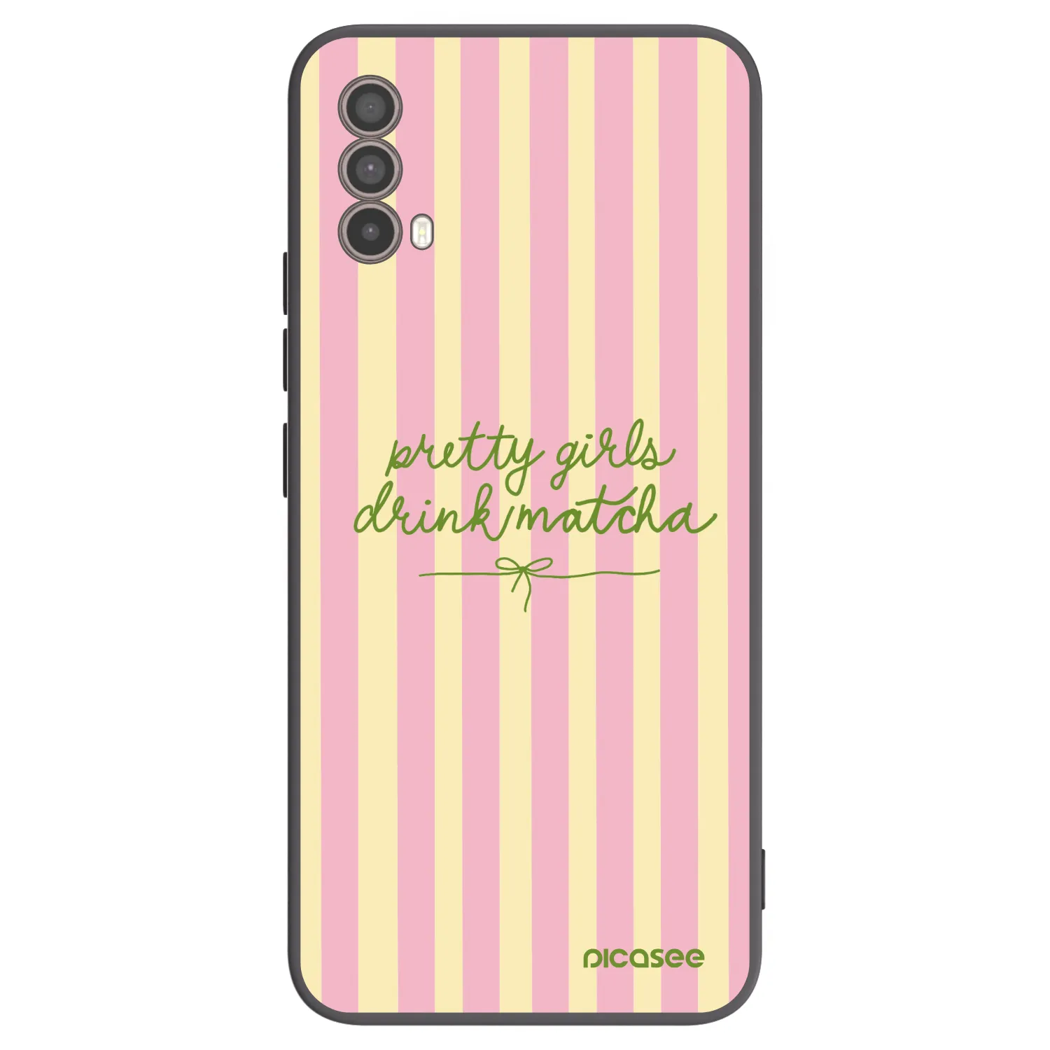 Picasee crna silikonska maskica za Motorola Moto E40 - Pretty matcha