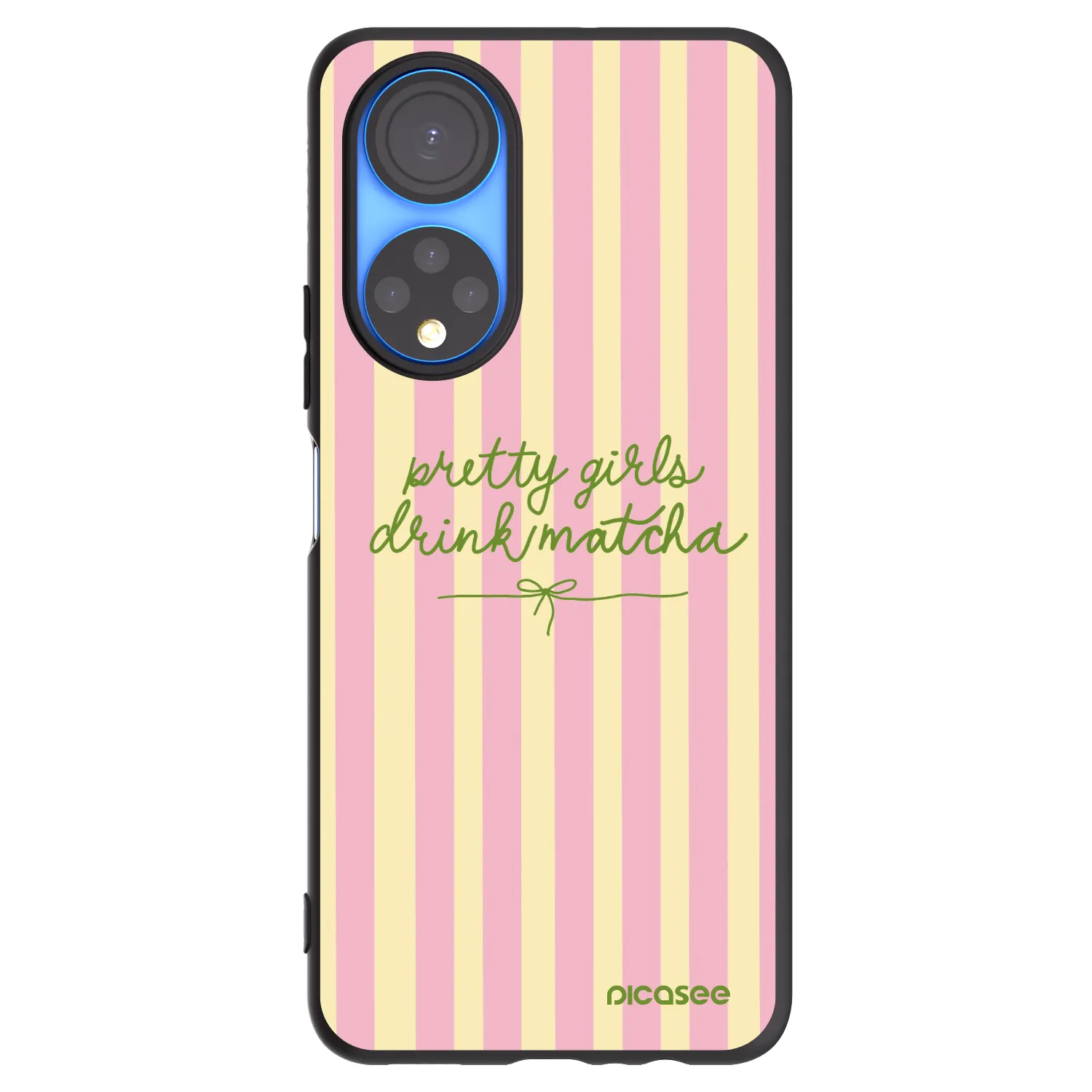 Picasee crna silikonska maskica za Honor X7 - Pretty matcha
