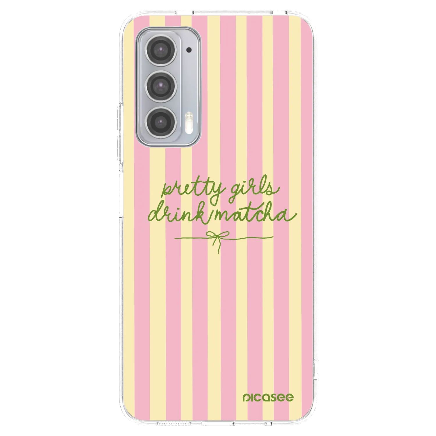 Picasee silikonska prozirna maskica za Motorola Edge 20 - Pretty matcha