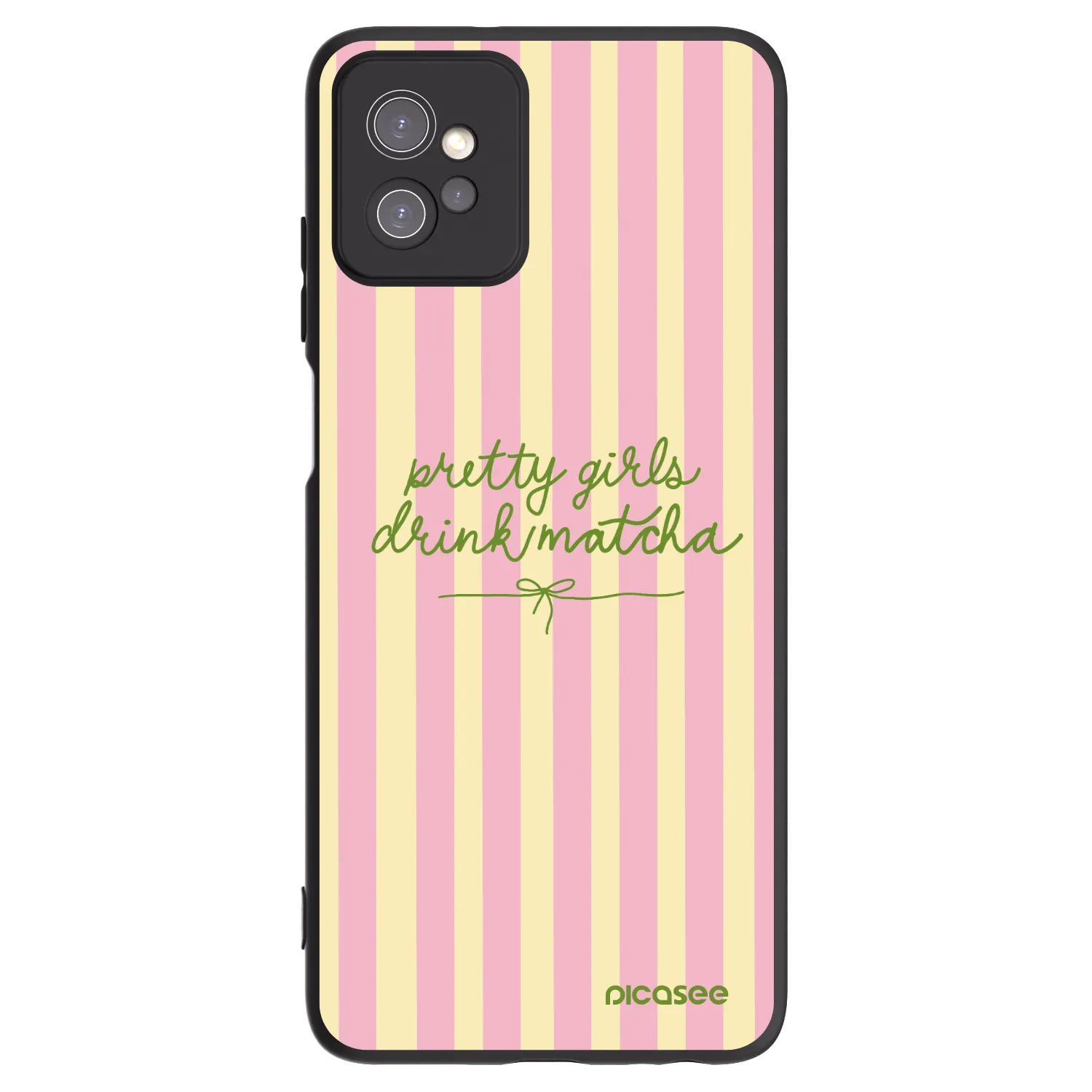 Picasee crna silikonska maskica za Motorola Moto G32 - Pretty matcha