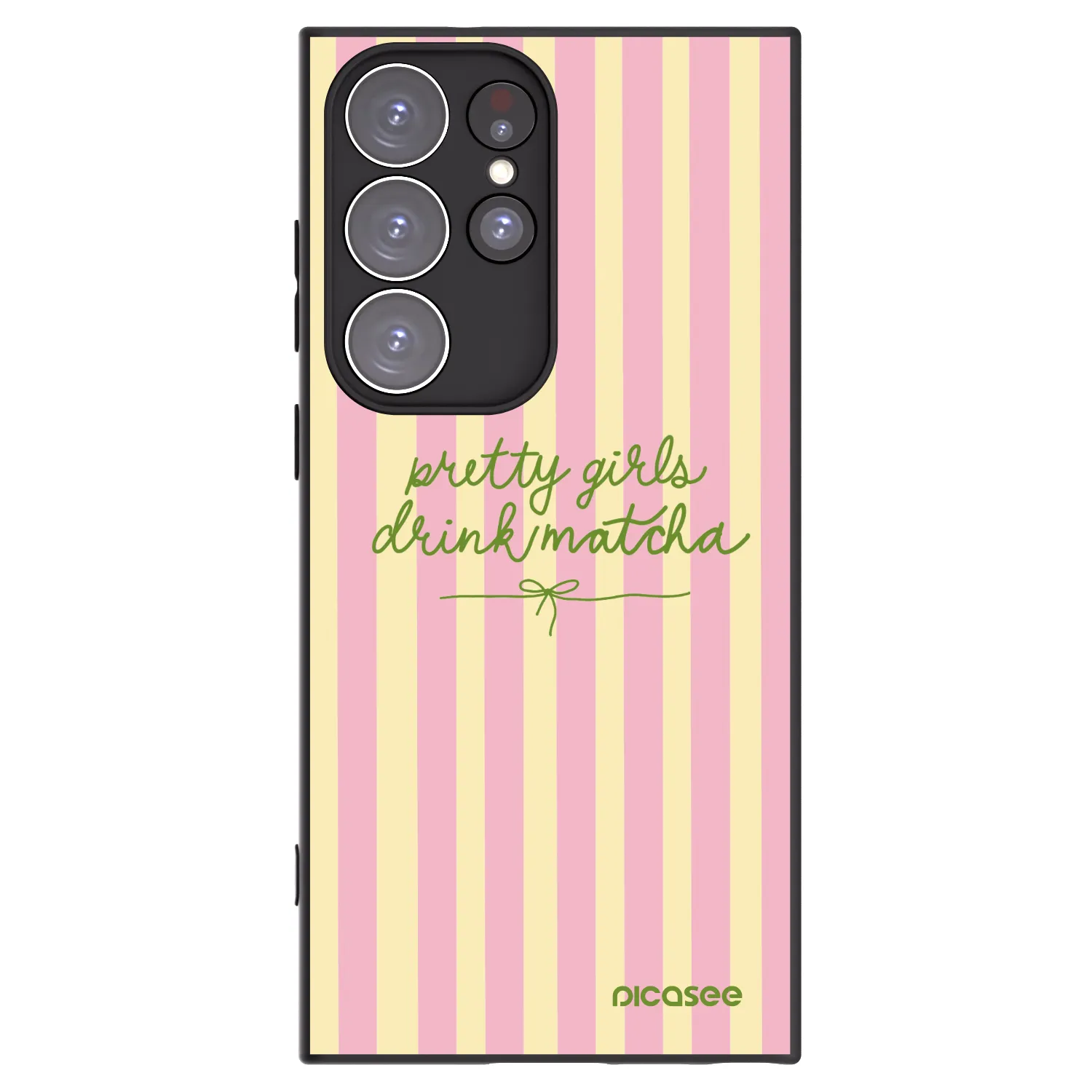 Picasee crna silikonska maskica za Samsung Galaxy S23 Ultra 5G - Pretty matcha