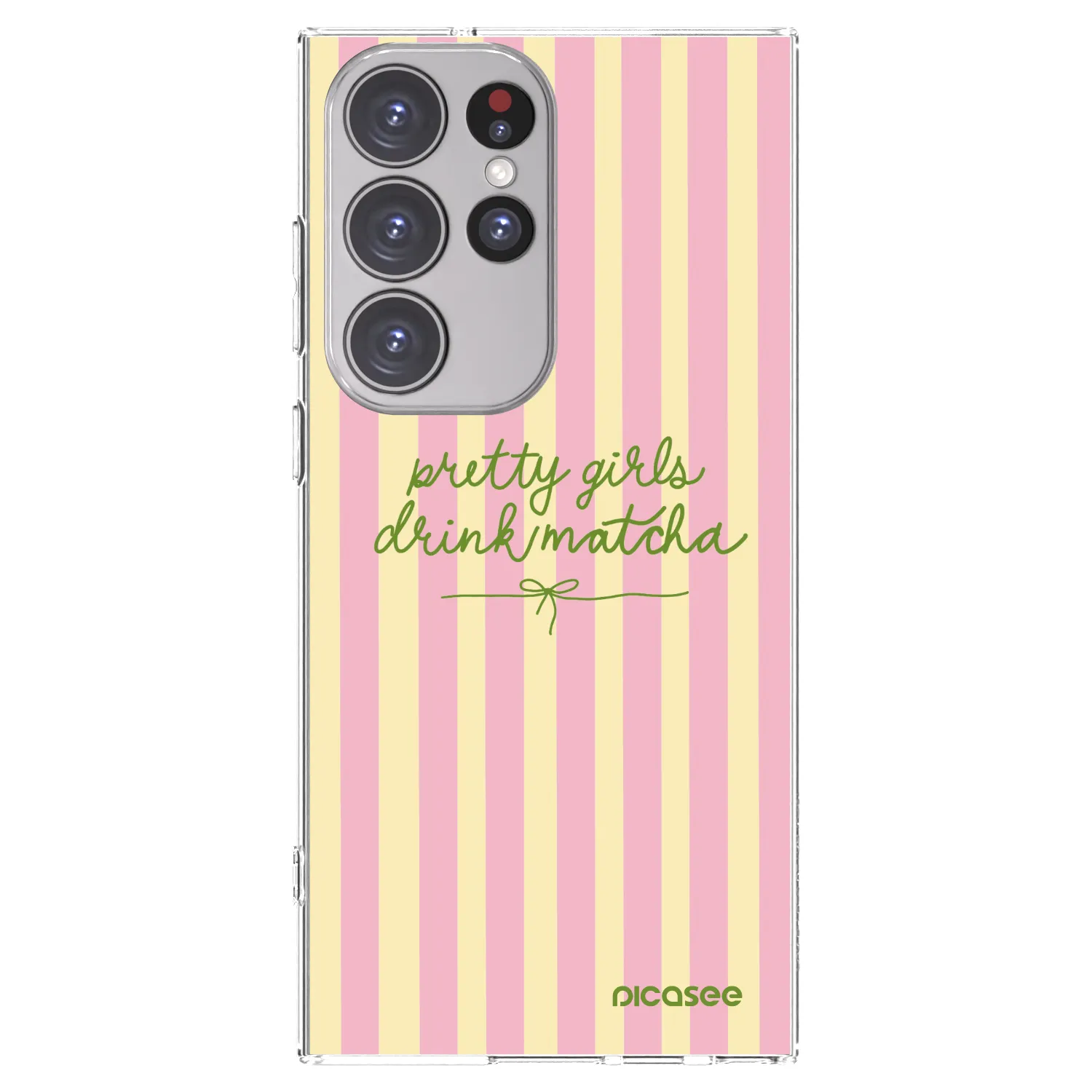 Picasee silikonska prozirna maskica za Samsung Galaxy S23 Ultra 5G - Pretty matcha