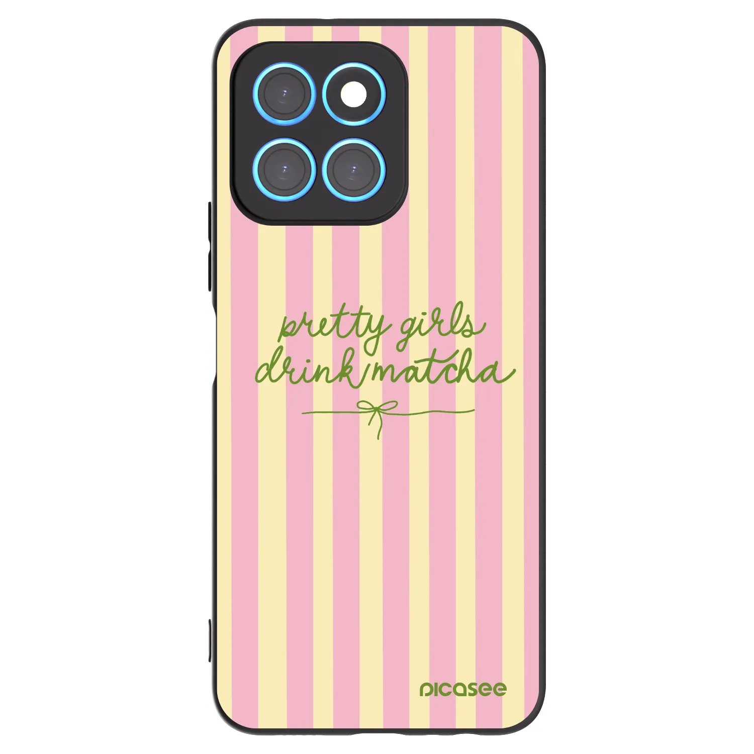 Picasee crna silikonska maskica za Honor X6 - Pretty matcha