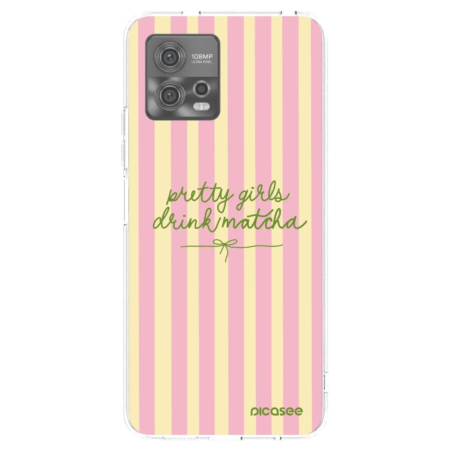 Picasee silikonska prozirna maskica za Motorola Moto G72 - Pretty matcha