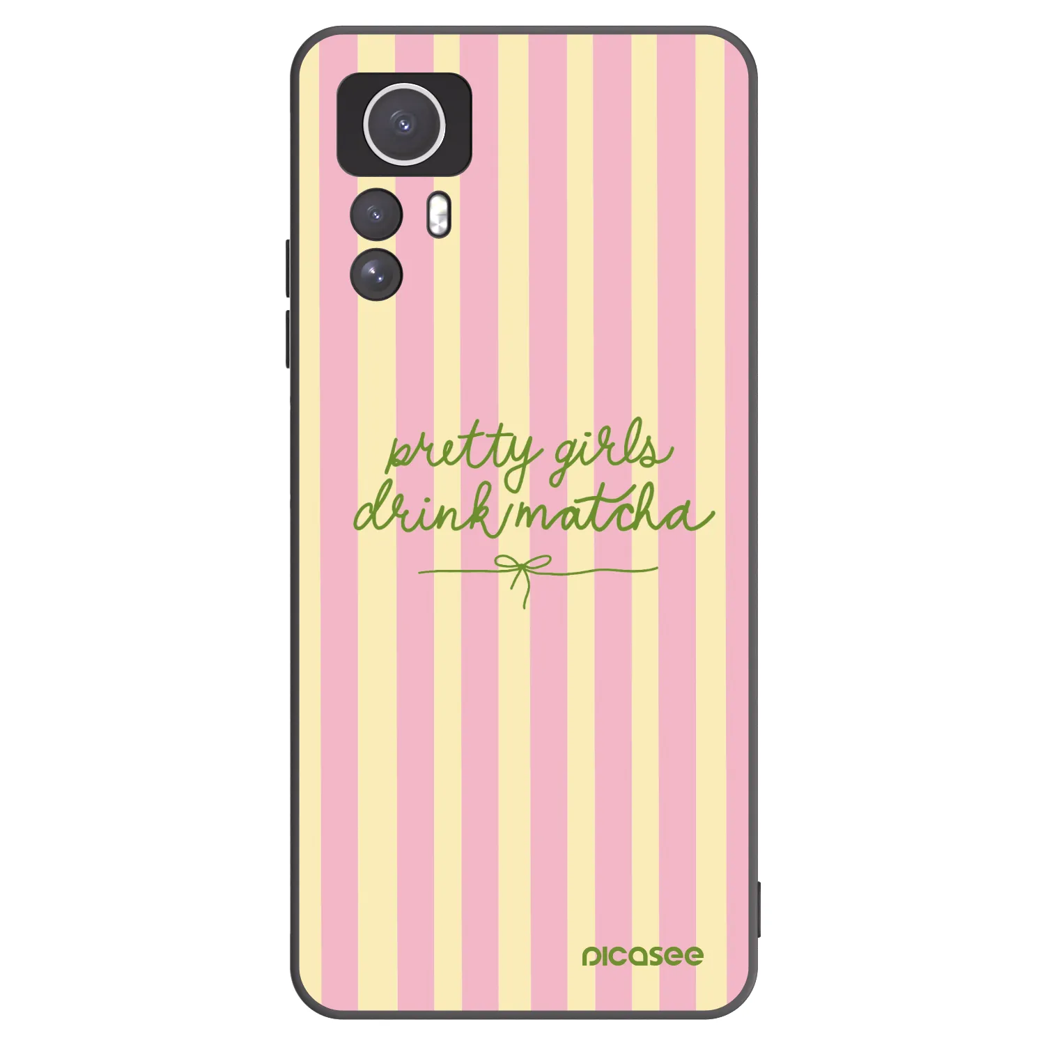 Picasee crna silikonska maskica za Xiaomi Redmi Note 12S - Pretty matcha