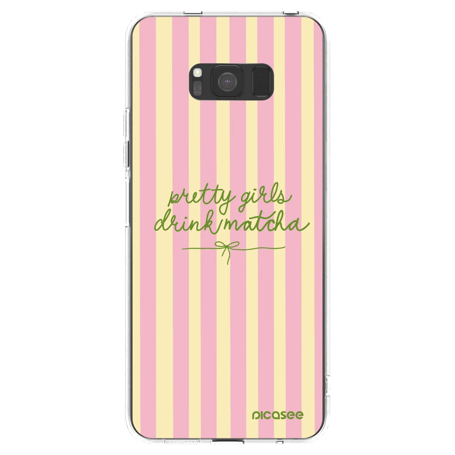 Picasee silikonska prozirna maskica za Samsung Galaxy S8 G950F - Pretty matcha