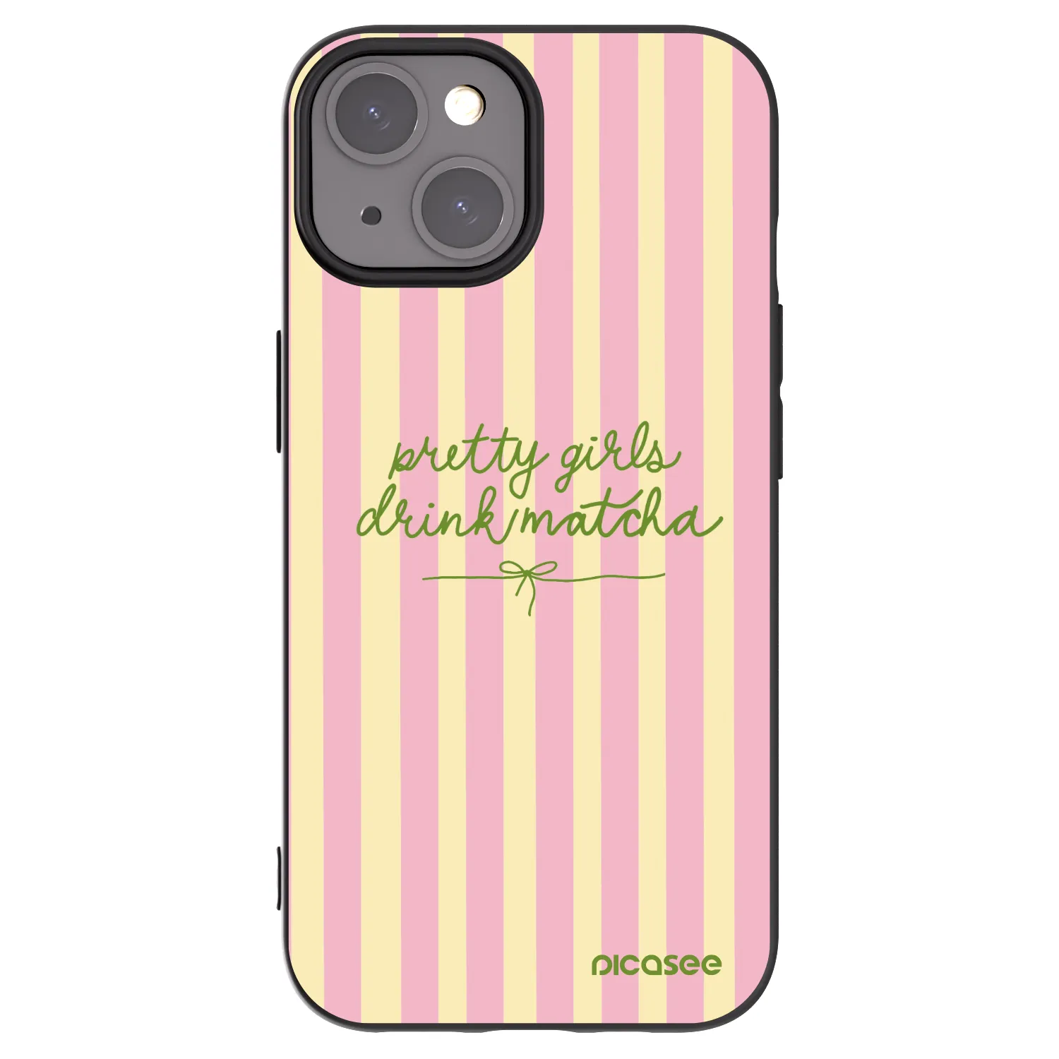Picasee crna silikonska maskica za Apple iPhone 15 - Pretty matcha