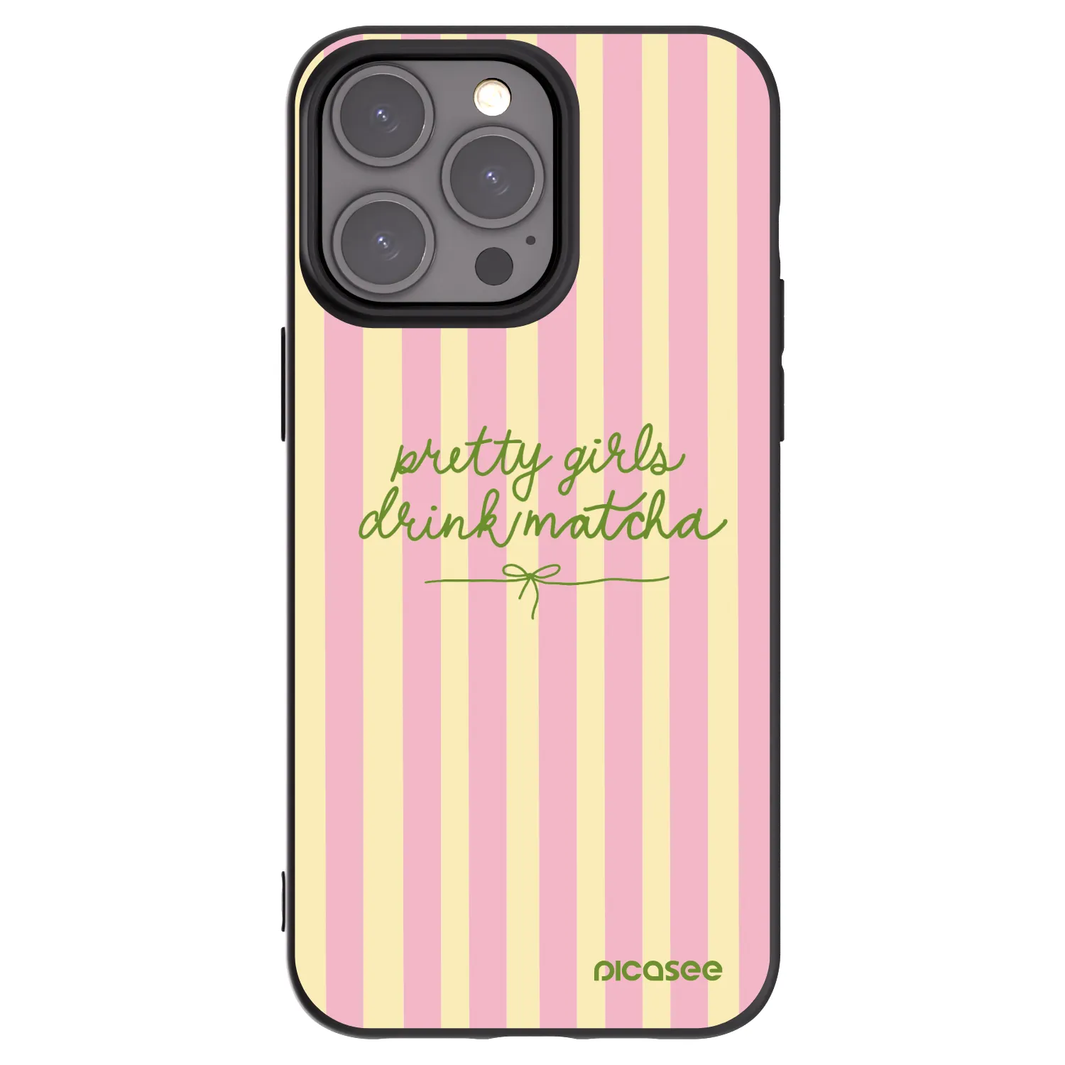 Picasee crna silikonska maskica za Apple iPhone 15 Pro Max - Pretty matcha
