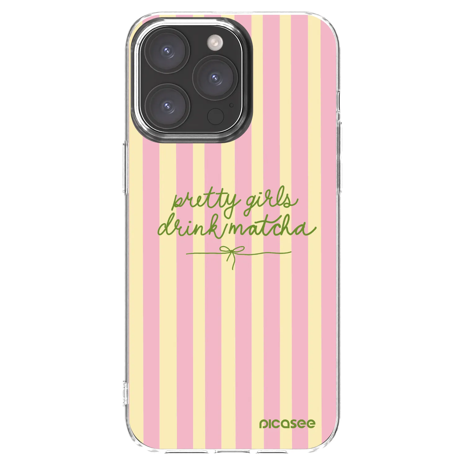 Picasee silikonska prozirna maskica za Apple iPhone 15 Pro Max - Pretty matcha