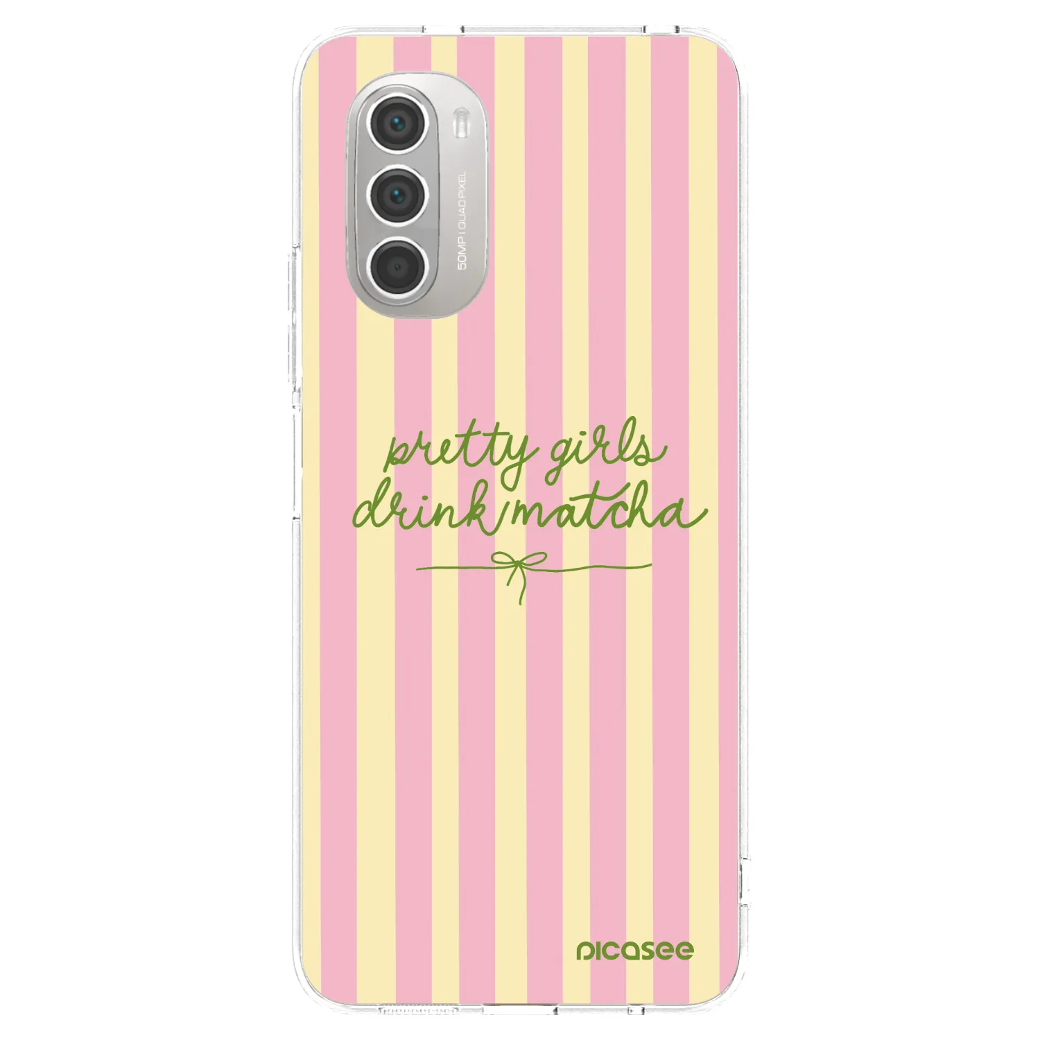 Picasee silikonska prozirna maskica za Motorola Moto G51 - Pretty matcha