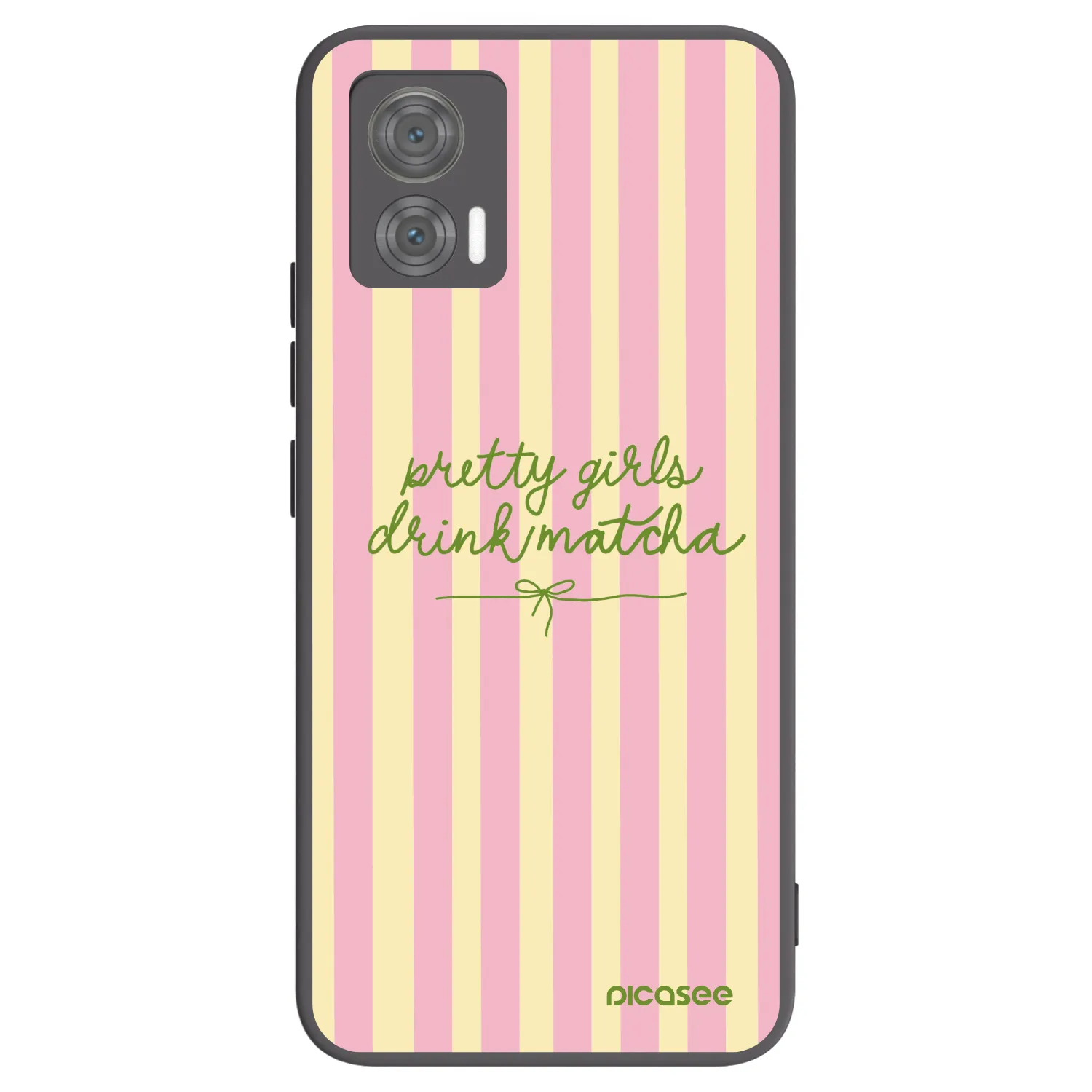 Picasee crna silikonska maskica za Motorola Edge 30 Neo - Pretty matcha