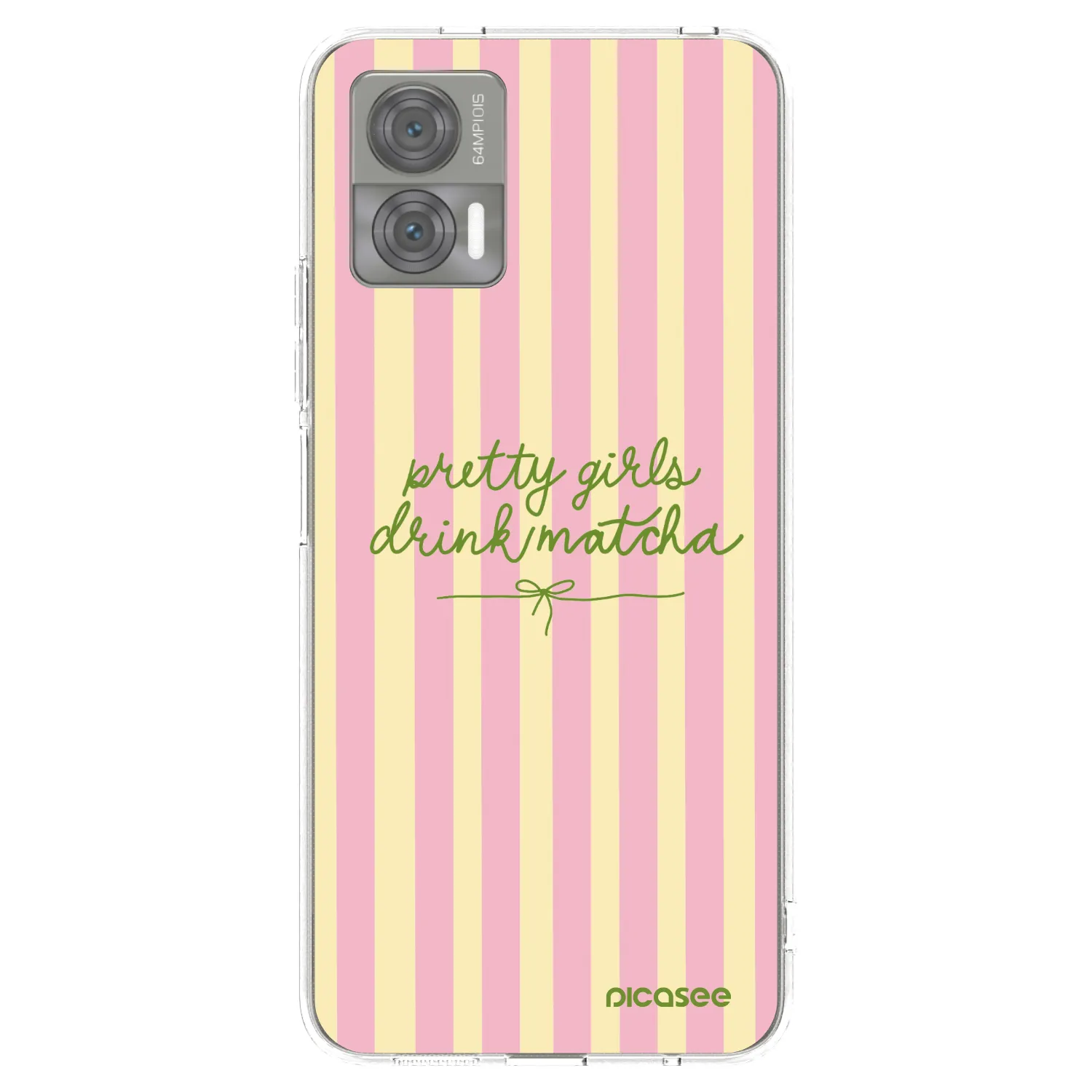 Picasee silikonska prozirna maskica za Motorola Edge 30 Neo - Pretty matcha