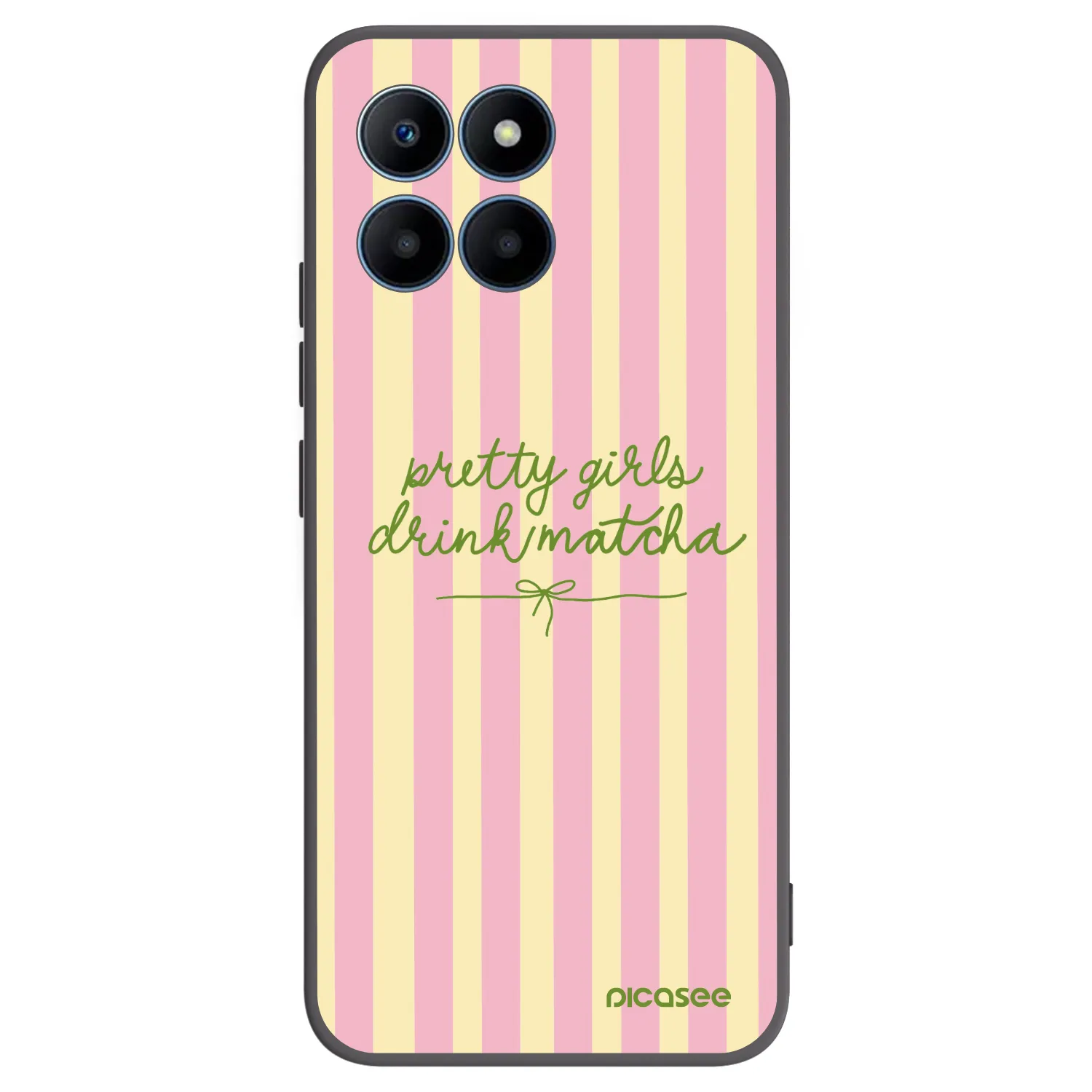 Picasee crna silikonska maskica za Honor 70 Lite - Pretty matcha